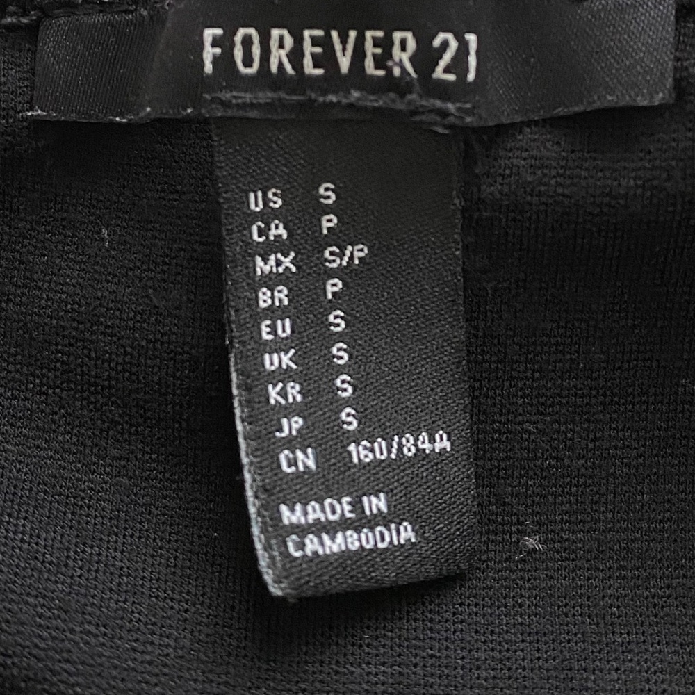 FOREVER 21 BLACK BODYCON RUFFLE STRAP DRESS - Picture 7 of 7